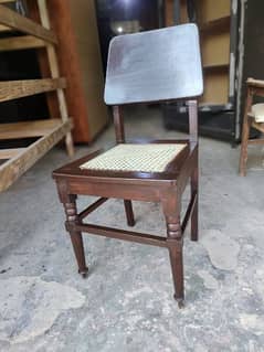 Wooden chair 36 inches length and 18 inches width.