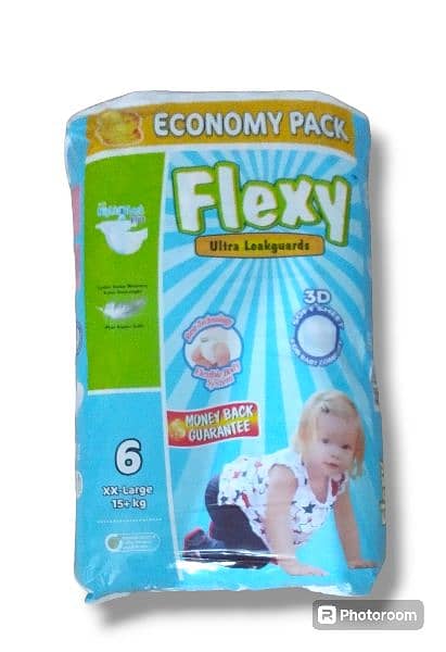 "Flexy Baby Diaper" XX-Large Size 6 (15-KG) Pcs 50. 1