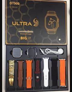 ULTRA 9 Smart Watch with 7 Strips in Different Colors.