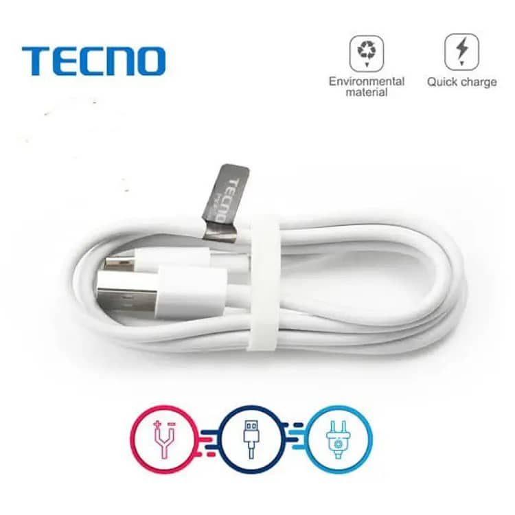 Tecno_ Original Charging and Data Cable Fast Charging Supported 1