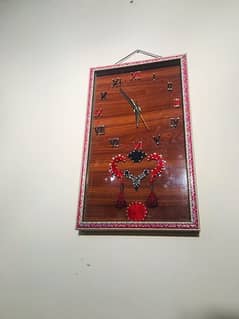 string art black and red colour fully decorated and framed led light