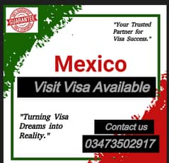 Maxico , Colombia , Barzil Visit Visa Available