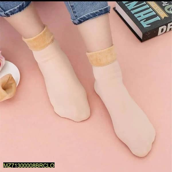 Unisex Velvet Cashmere ankle plain socks,Pack of three 1
