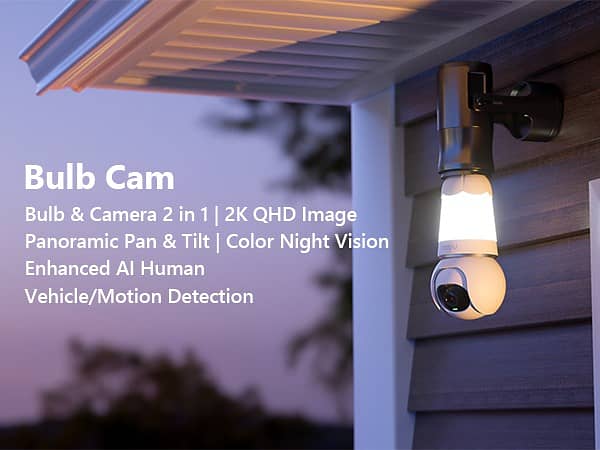 Ip Wireless Panoramic Bulb Camera security camera With V380 Pro App 1