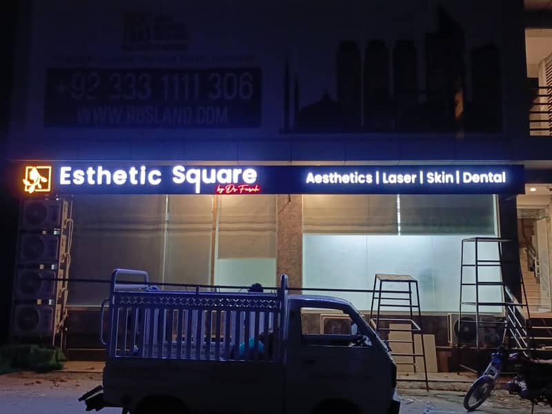 3D LED sign boards ,3D acrylic signboards, panaflex 18