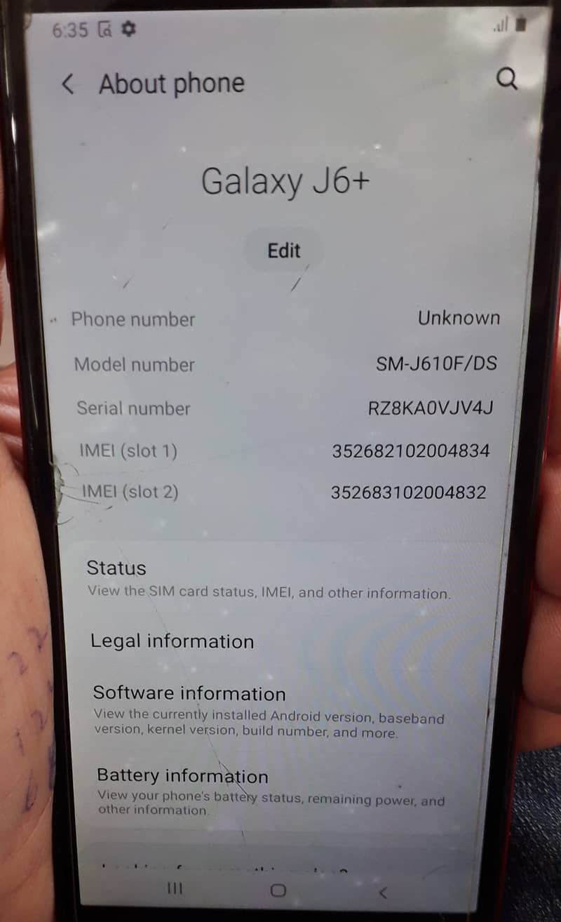 Samsung Galaxy j6 plus for sale at very reasonable price. 6