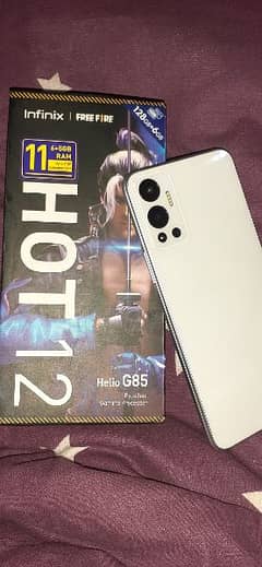 Infinix hot 12,128GB+6GB new condition with box , charger, SIM pin