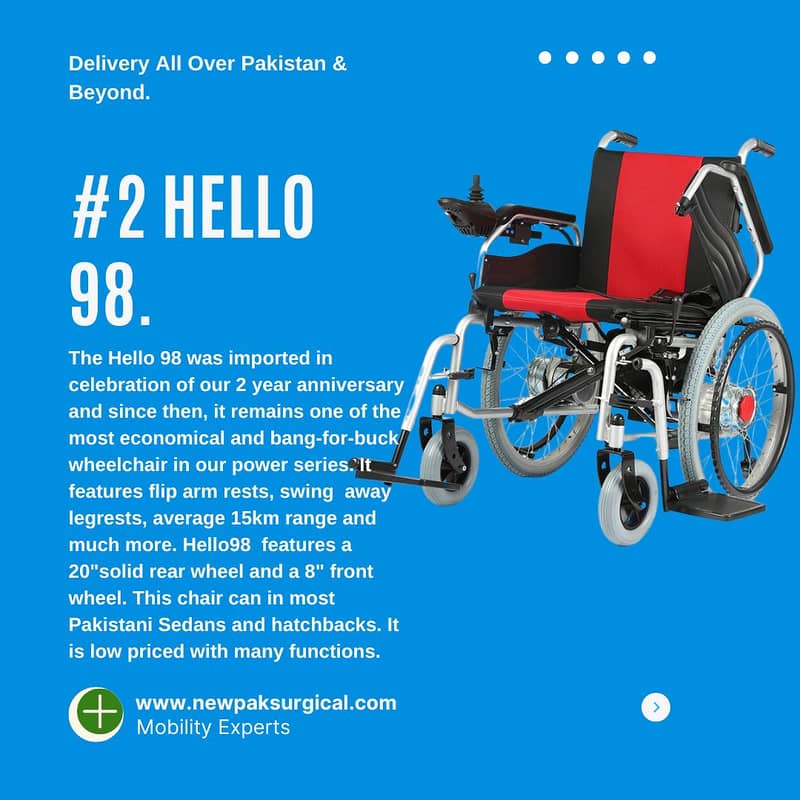 Electric wheel chair/patient wheel chair/imported wheel chair/hello 98 3