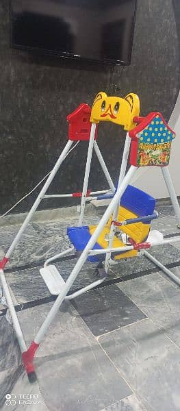 iron made foldable baby swing 3