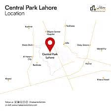 3M Plot for sale in central park housing scheme Lahore.
