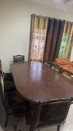 8 seat pure wooden dinning table
