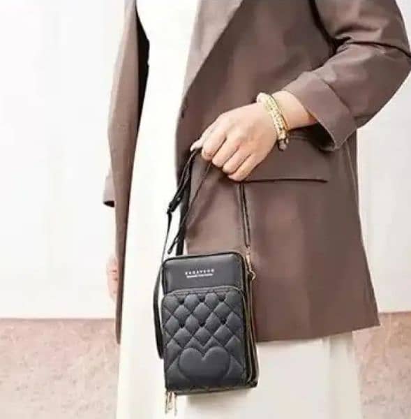 Womens Shoulder Crossbody Zipper Bag Multi Pockets 5