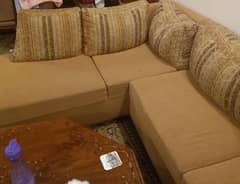 L shaped sofa and five seater set for sale