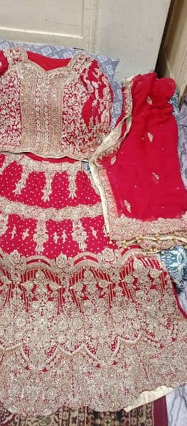 Bridal Barat Lehnga Indian Style Red and Golden at low rate 2