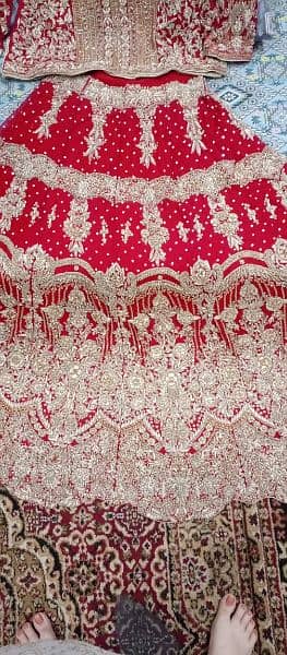 Bridal Barat Lehnga Indian Style Red and Golden at low rate 3