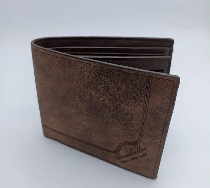 Men's Pure Leather Plain Bifold Wallet 1