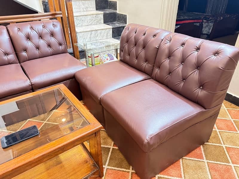 5 seater leather sofa set 1