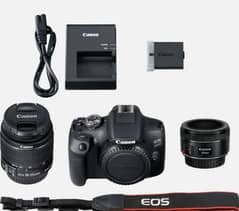 Canon 2000D with basic lens+50mm 1.8 and all accessories