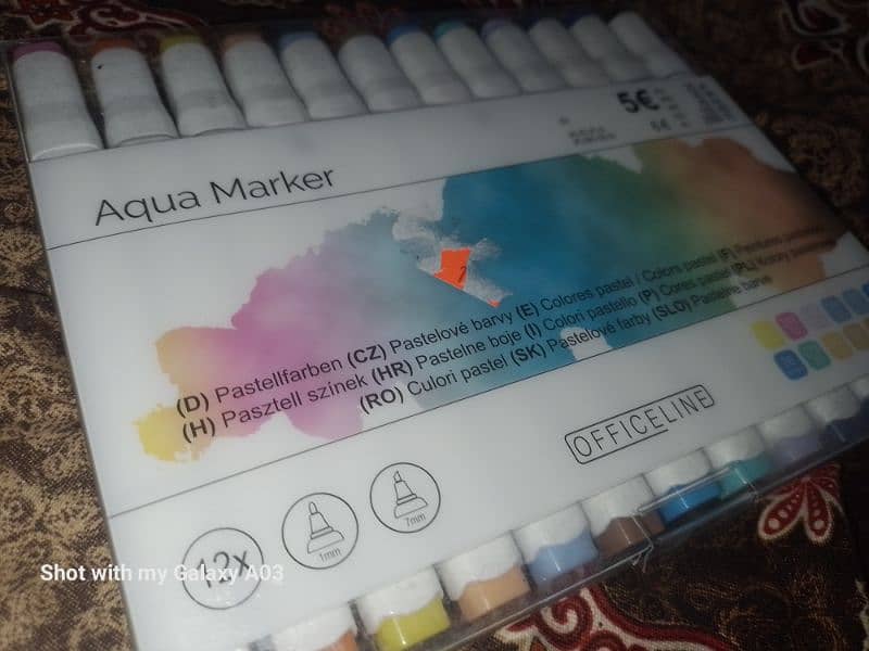Tedi High Quality Aqua Alcocholic Dual Sides 12 Markers Set. 3