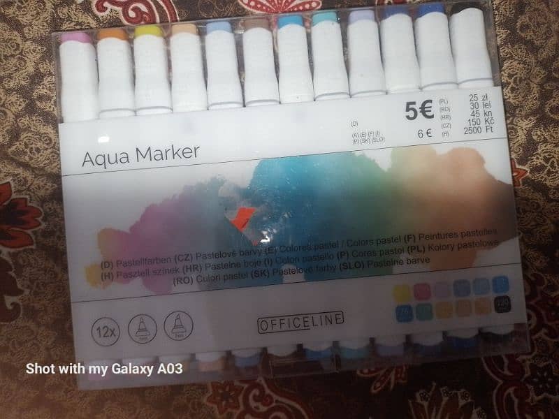 Tedi High Quality Aqua Alcocholic Dual Sides 12 Markers Set. 4
