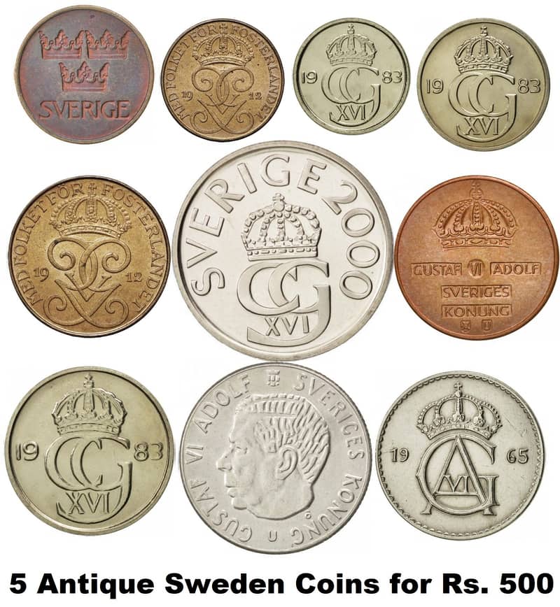 Antique Coins of Norway, Spain, Finland, Denmark, Sweden, Netherland + 18