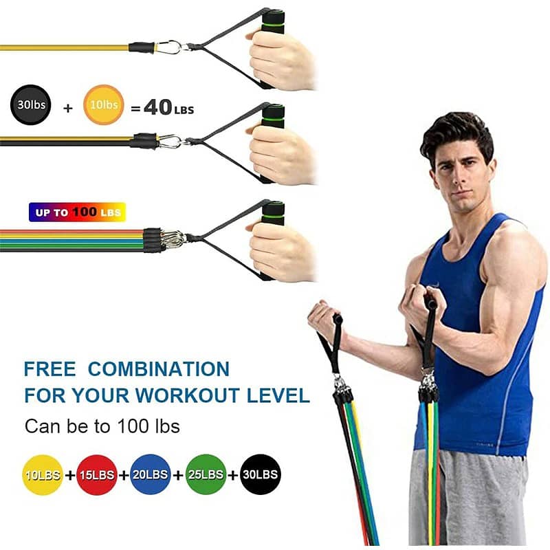 Power Exercise Resistance Band Set 5 In 1 Fitness Band Equipmen05 Band 1