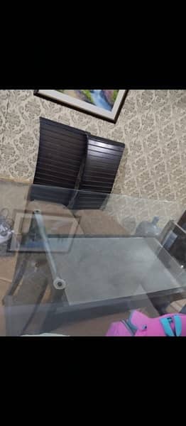 Glass Dining Table with 6 Chairs 1