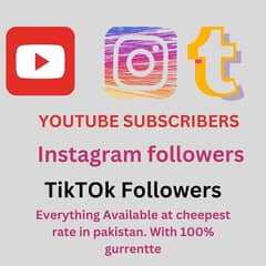 YOUTUBE INSTA TIKTOK FOLLOWERS