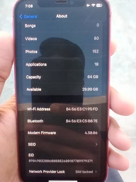 Iphone 12 (jv) 64 GB Waterpack 4month sim working 6