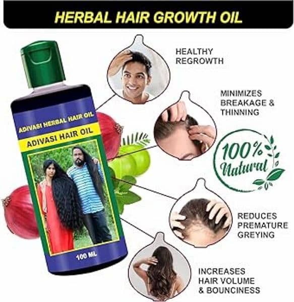 Adivasi Herbal Hair Oil For Hair Growth For Women And Men 0