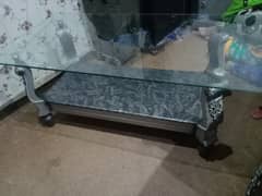 Centre table with glass top