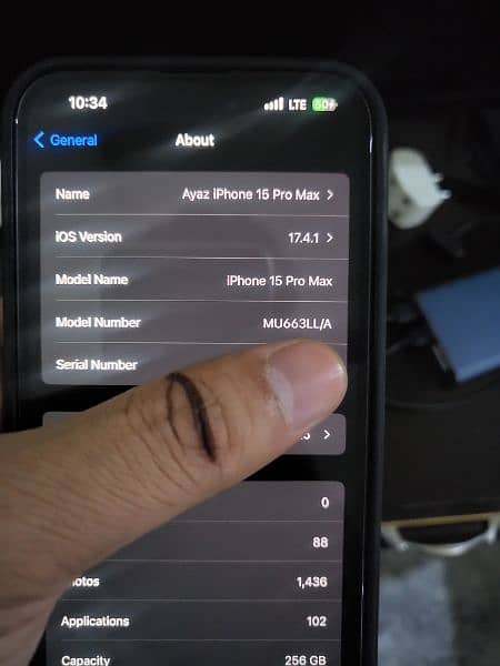 iPhone 15 pro max 256gb lla model dual esim 4