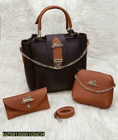 •  Material: PU Leather
•  Pattern: Plain
•  No. Of Pieces: 3 Pcs
•