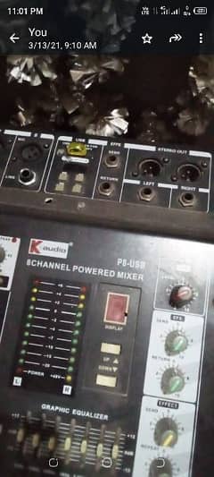 k audio mixer 8 chanal good condition 03046571093