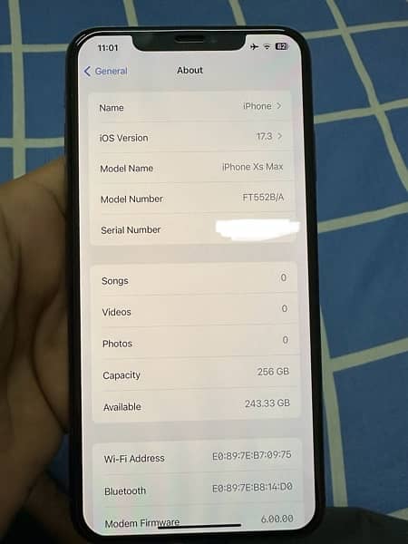Iphone xs max 256 PTA Approved 1