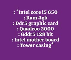 Intel core i5 650 low price pc