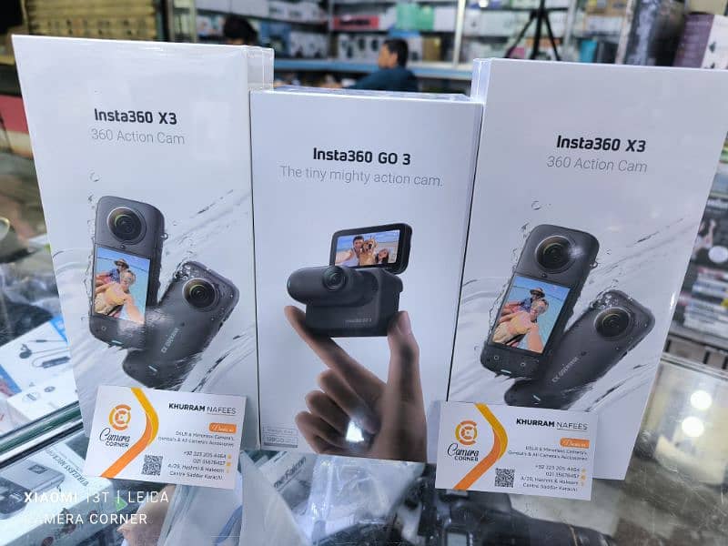 Insta360 X3 box pack and insta360 Go3  insta360 Ace Pro box pack 0