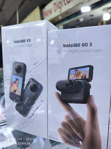 Insta360 X3 box pack and insta360 Go3  insta360 Ace Pro box pack 1