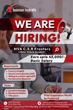 We are Hiring for Call Center on night shift o*3*1*4*5*3*9*2*1*3*6