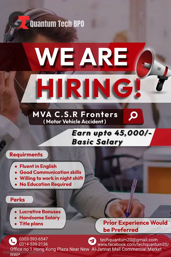 We are Hiring for Call Center on night shift o*3*1*4*5*3*9*2*1*3*6 1