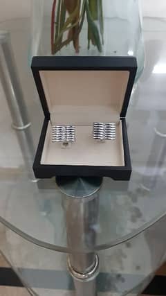 Silver steel stylish quality design wedding cufflinks (stud) for men