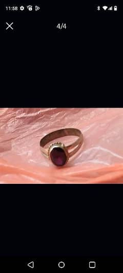zircon real stone ring
