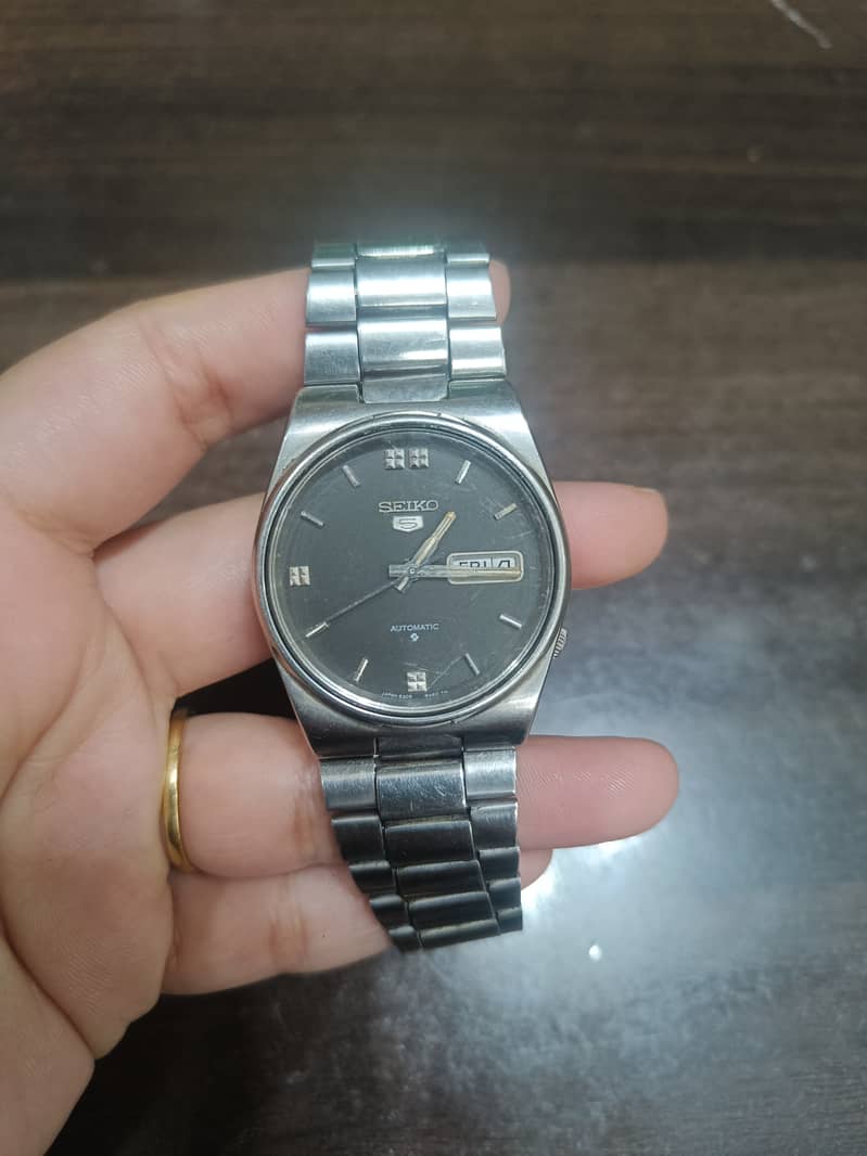 Men SEIKO 5 LUXURY Antique Watch Automatic 1