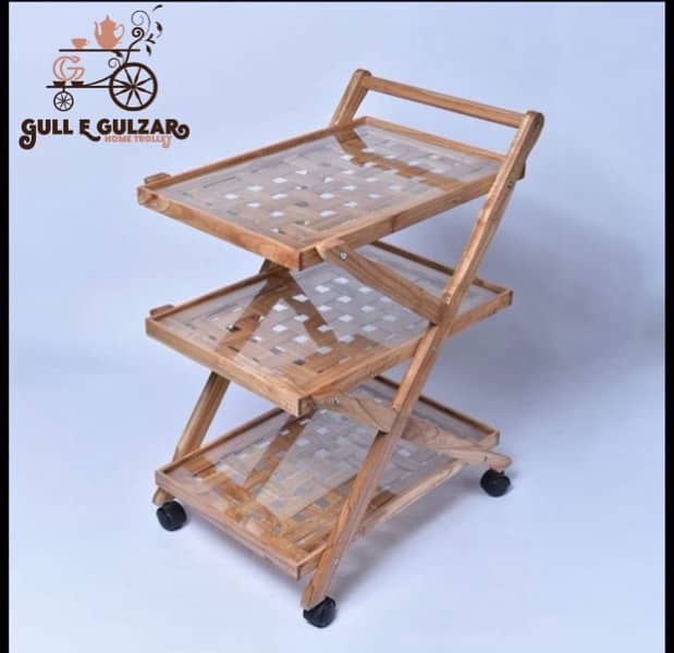 tea trolley wooden 2