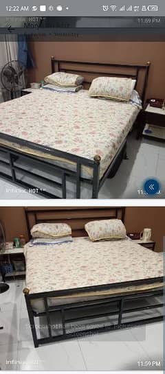 urgent selling iron Wright bed due to space in excellent condition
