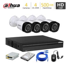 4 CCTV cameras with DVR and 1 TB hard disk with 32 Inches Sony TV