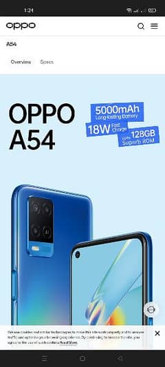 Oppo A54 4/128 PTA Approved