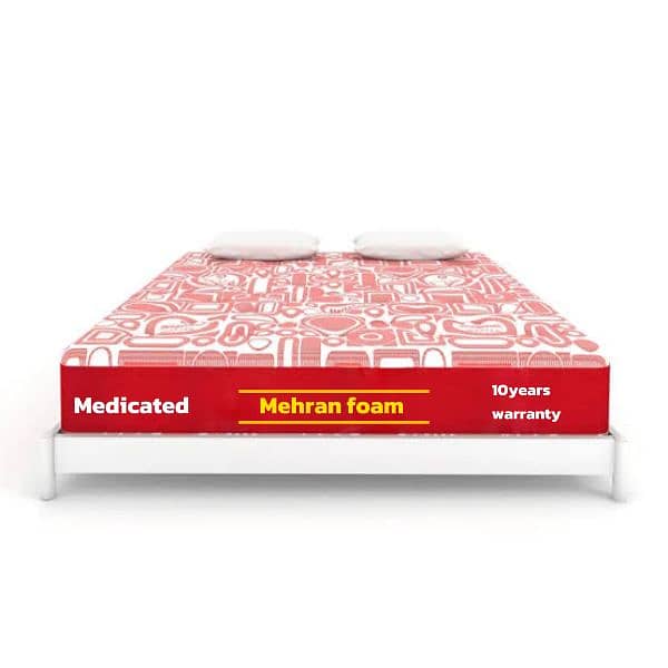 medicated mattress for double and single beds waterproof and heatproof 0