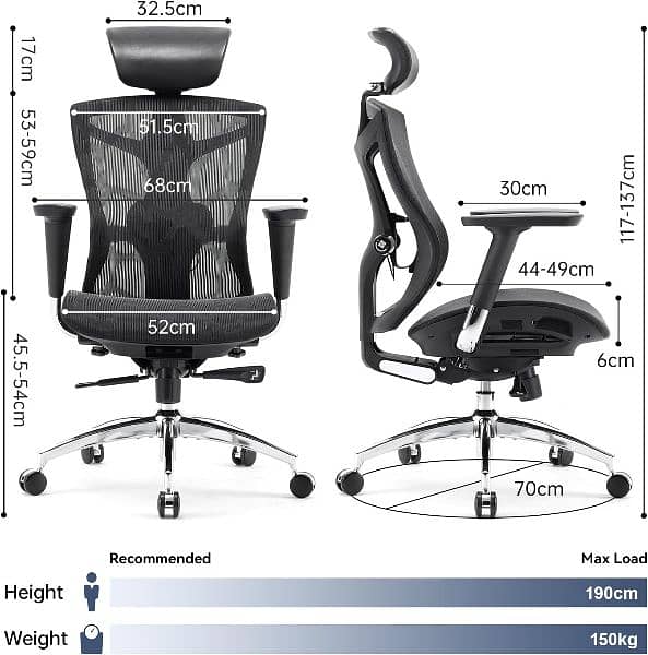 SIHOO Ergonomic Office Chair with 2