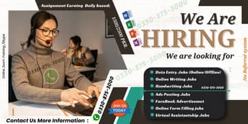 Assignment writing work Part Time/Full Time Daily payments RS1500/2500
